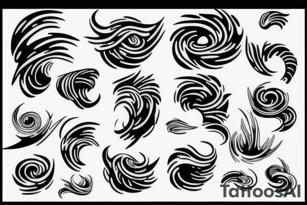 Wave on a bicep tattoo idea
