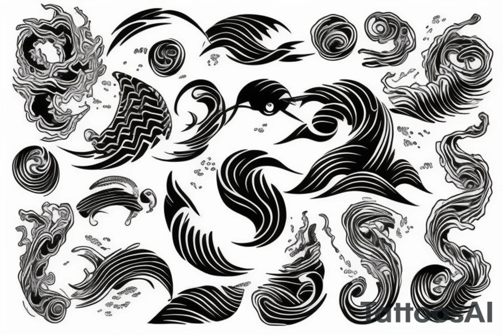 Ocean waves tattoo idea