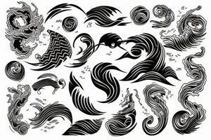 Ocean waves tattoo idea