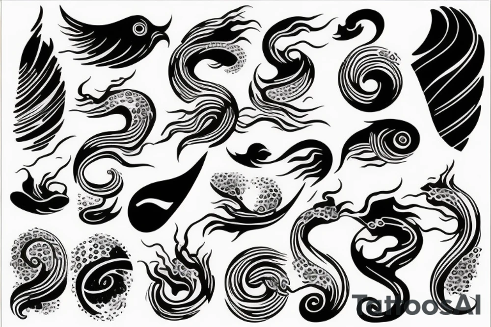 Ocean waves tattoo idea