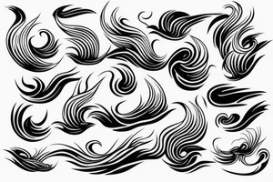 Ocean wave basketball shaped tattoo idea