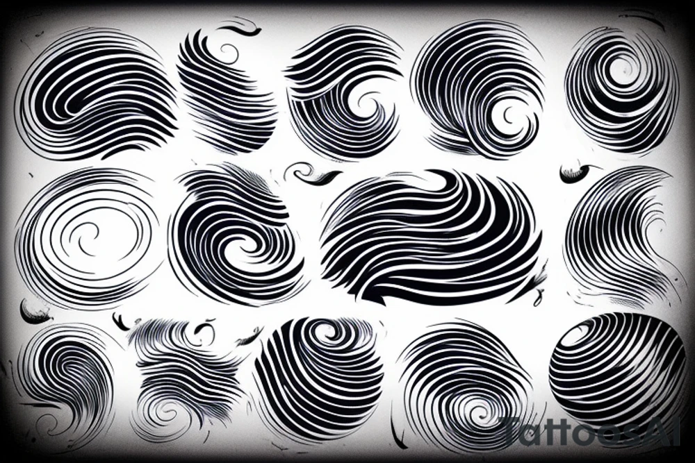 Design an ocean wave breaking on a basketball backboard and a ball around, make it dynamic and abstract tattoo idea