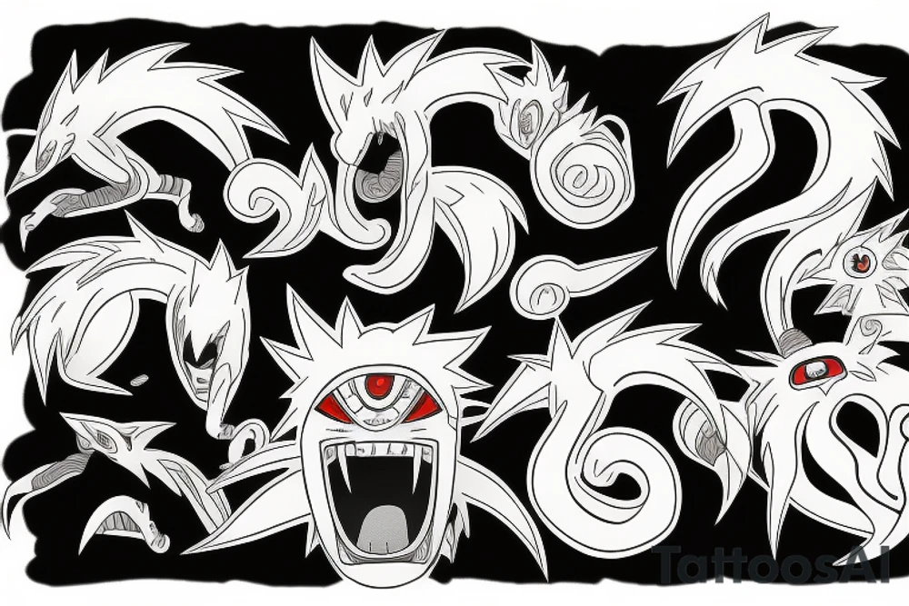 Naruto nine tails tattoo idea
