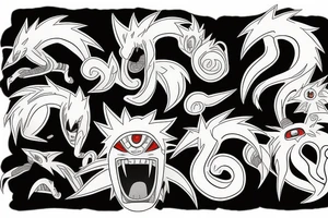 Naruto nine tails tattoo idea