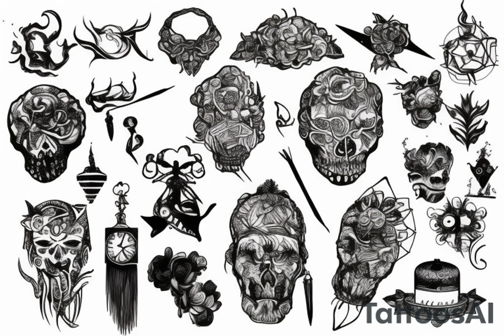 Burning man tattoo idea