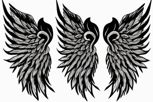 floral back piece that forms into a pair of wings tattoo idea