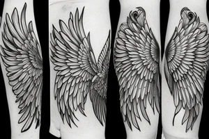 floral, plants that forms into a pair of wings tattoo idea