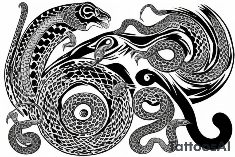 Arm tatto that includes a snake, a cheetah and some geometrical pattern. tattoo idea Arm tatto that includes a snake, a cheetah and some geometrical pattern. tattoo idea