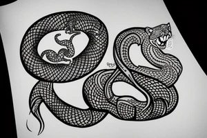 Arm tatto that includes a snake, a cheetah and some geometrical pattern. tattoo idea