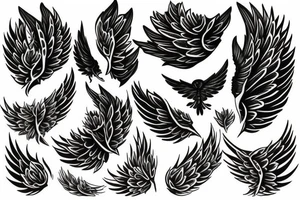 plants that form wings tattoo idea