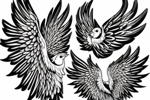 bird wings tattoo idea