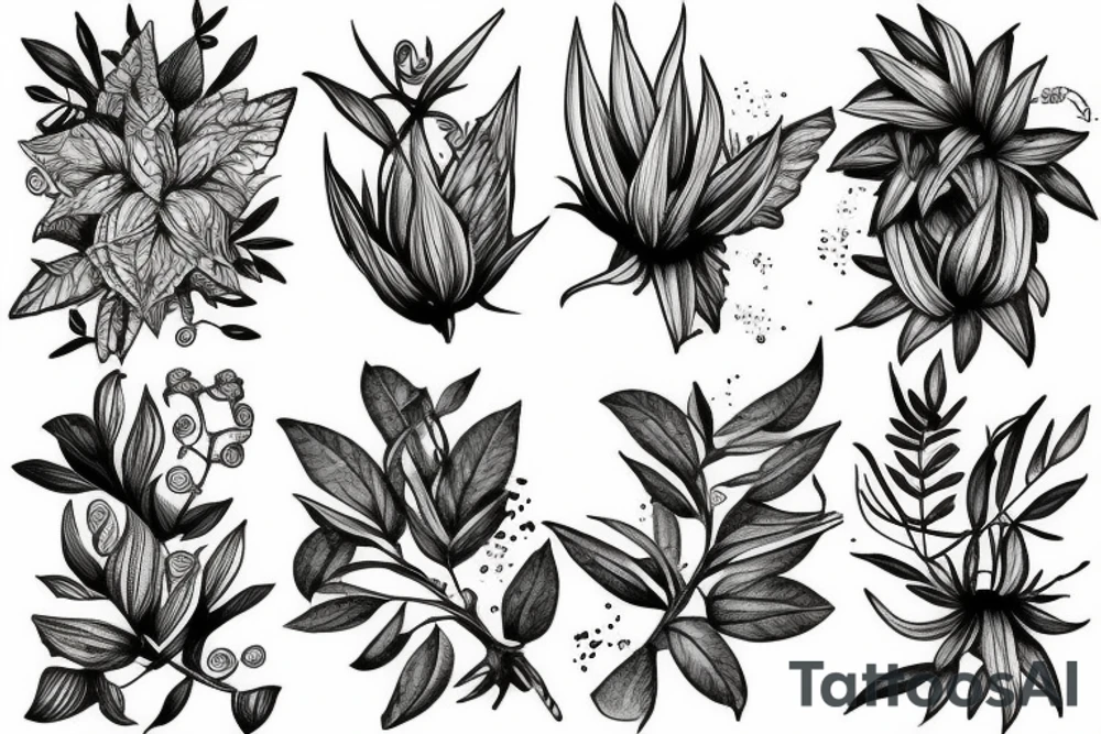 plants tattoo idea