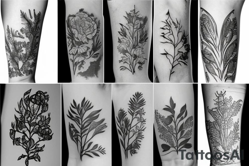 plants tattoo idea
