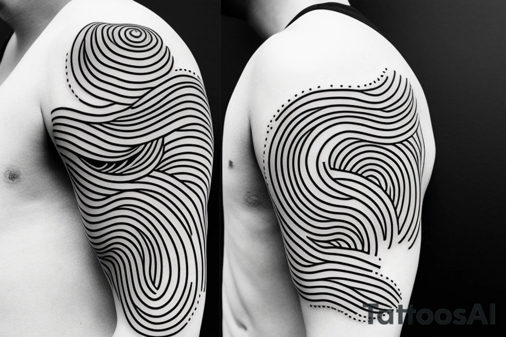 Wave on a backboard tattoo idea