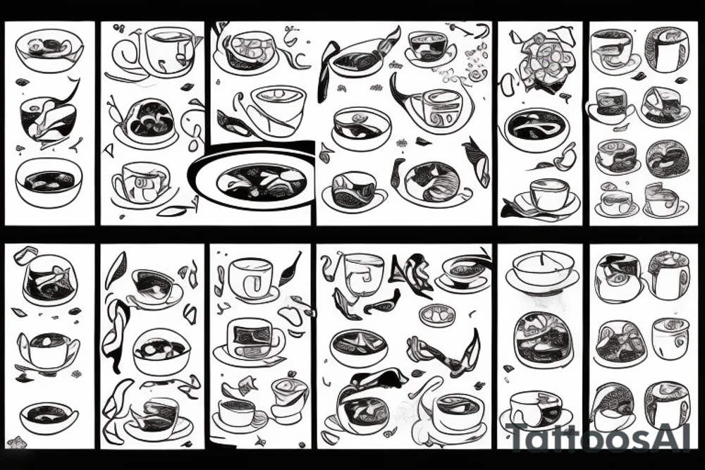 A bowl of miso soup tattoo idea