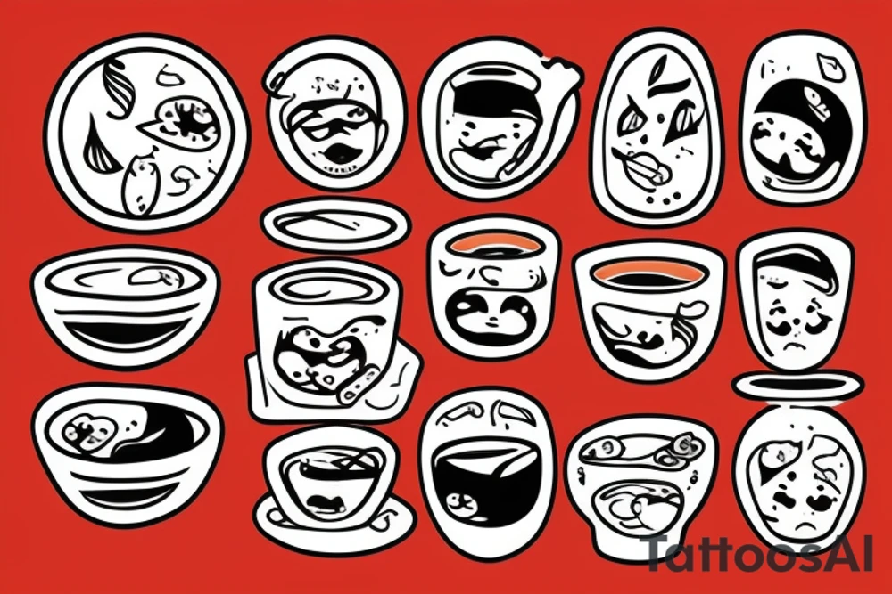 A bowl of miso soup tattoo idea