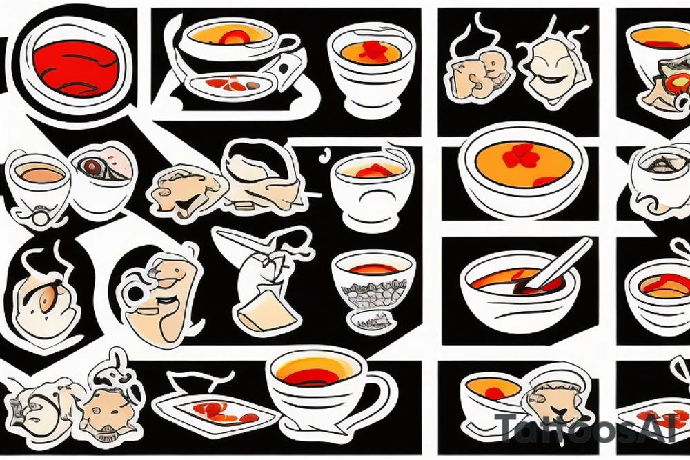 A bowl of miso soup tattoo idea