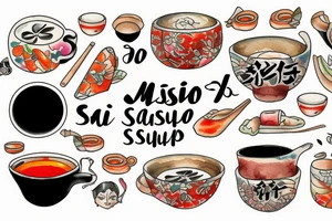 A bowl of miso soup tattoo idea