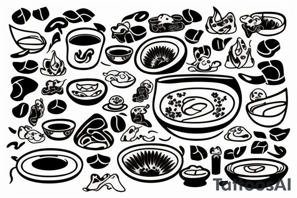 A bowl of miso soup tattoo idea