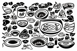 A bowl of miso soup tattoo idea