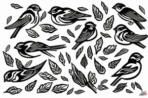 Simple Sparrow tattoo idea