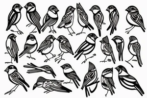 Simple Sparrow tattoo idea
