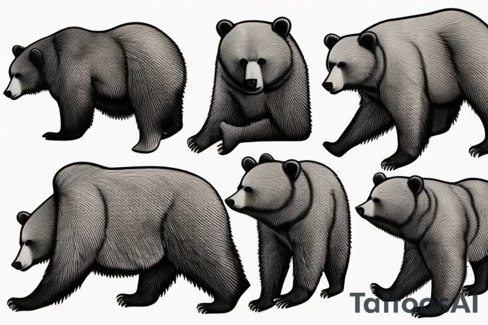 Bear cub tattoo idea