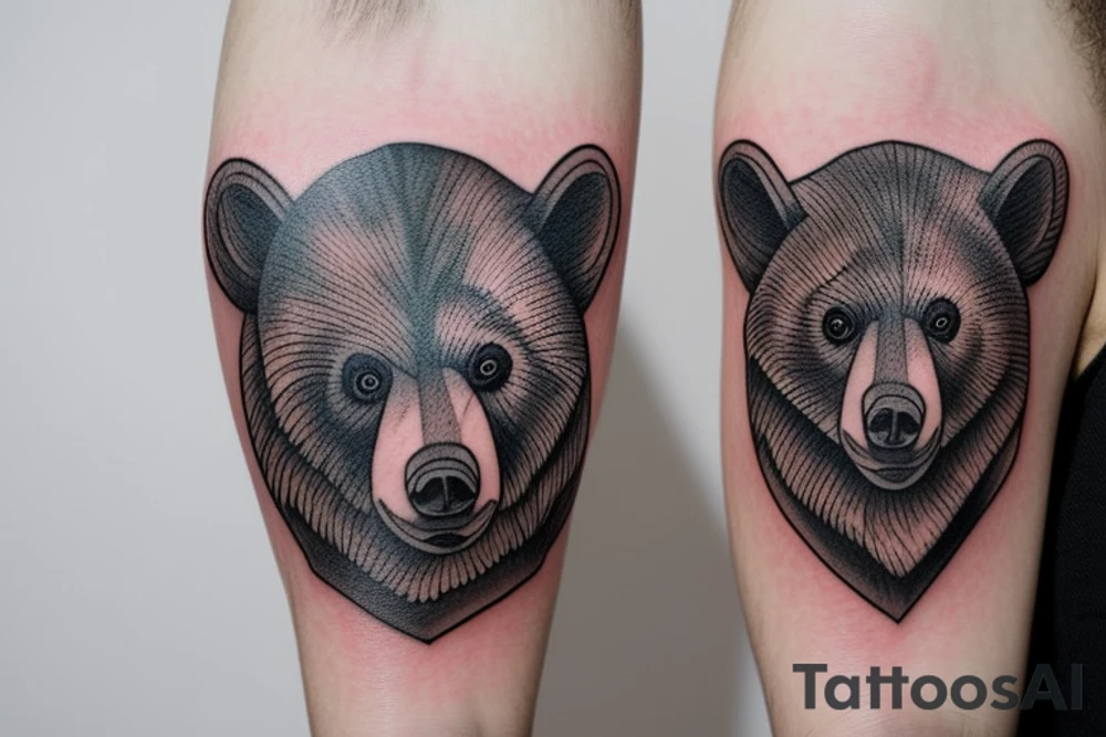 Bear cub tattoo idea
