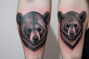 Bear cub tattoo idea