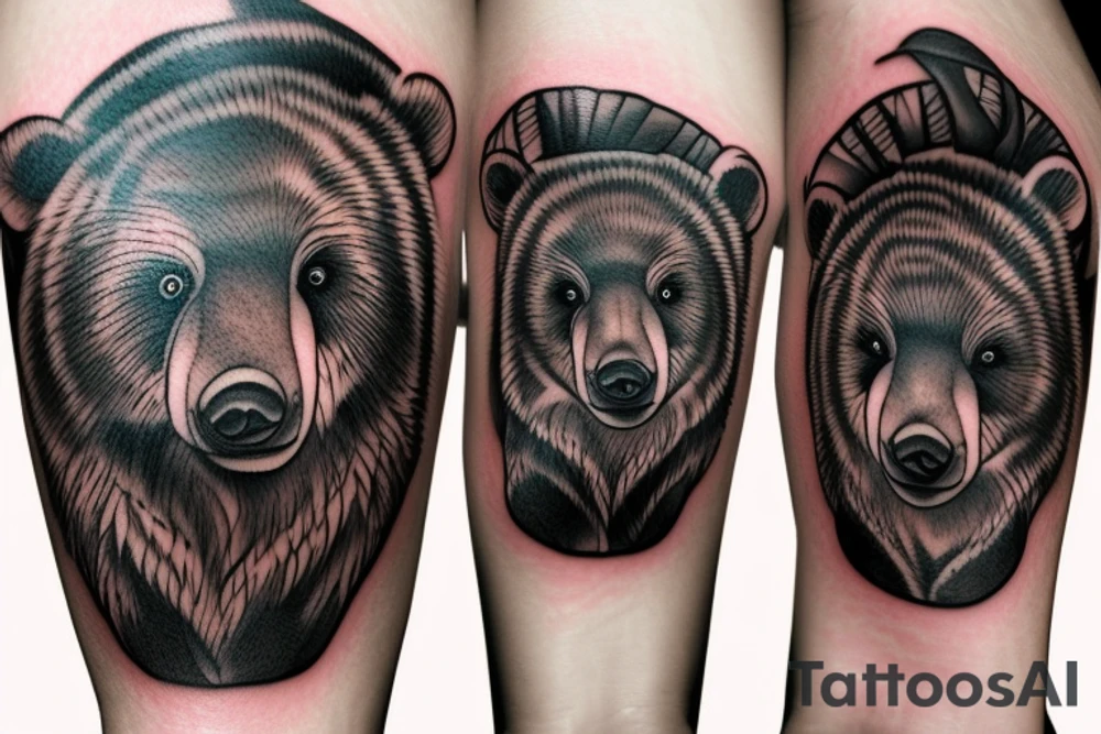 Bear cub tattoo idea