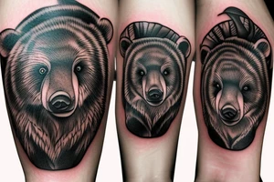 Bear cub tattoo idea