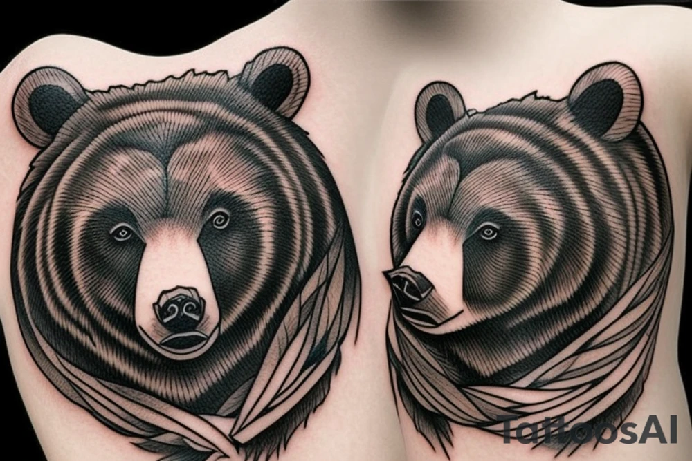 Bear cub tattoo idea
