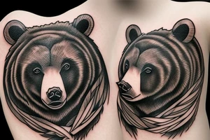 Bear cub tattoo idea