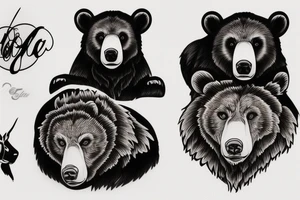 Bear cub tattoo idea