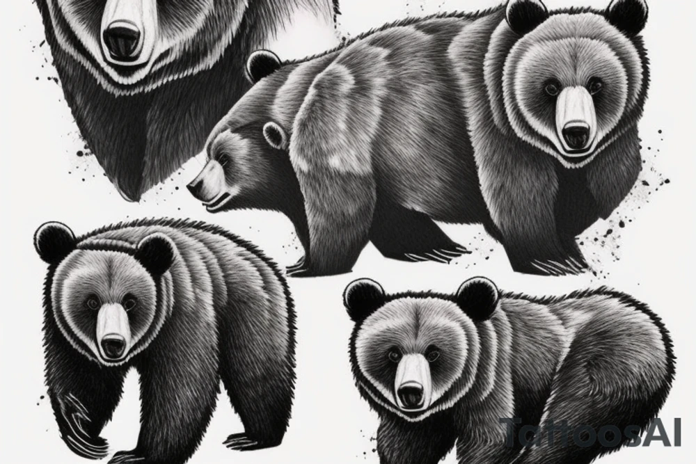 Bear cub tattoo idea