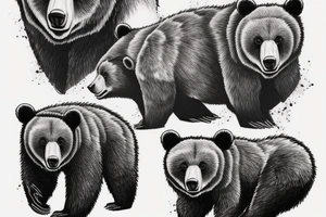 Bear cub tattoo idea