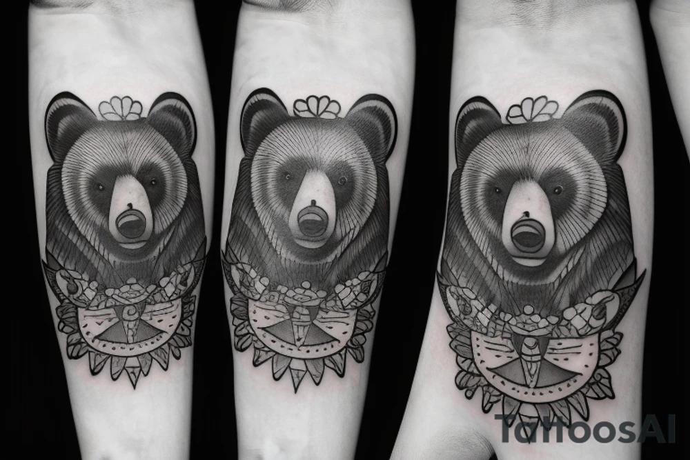 Bear cub tattoo idea