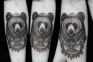 Bear cub tattoo idea