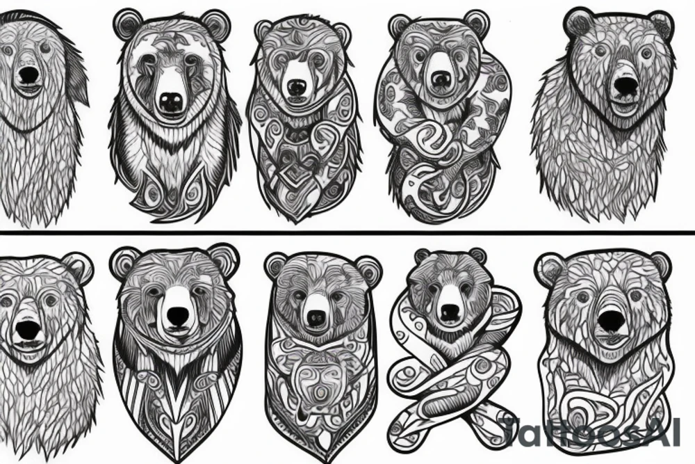 Bear cub tattoo idea