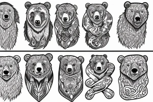 Bear cub tattoo idea