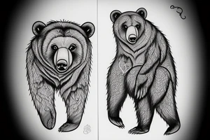 Bear cub tattoo idea