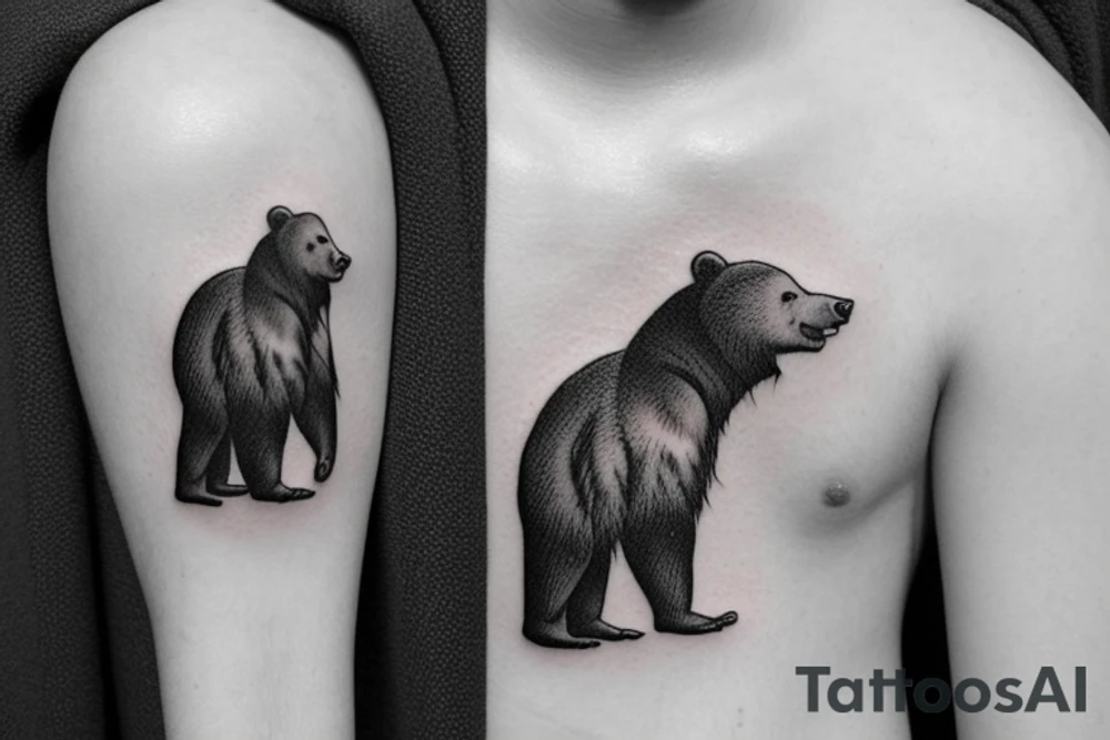 Bear cub tattoo idea
