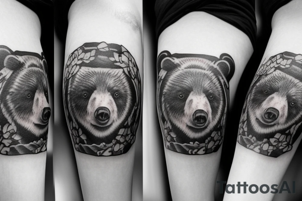 Bear cub tattoo idea