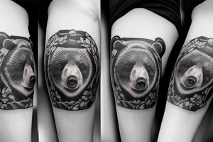 Bear cub tattoo idea