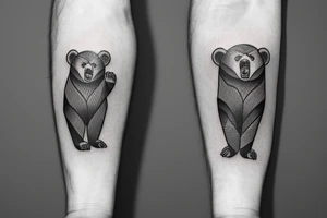 Bear cub tattoo idea