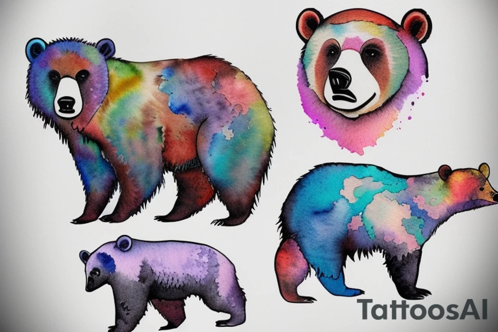 Bear cub tattoo idea