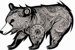 Bear cub tattoo idea