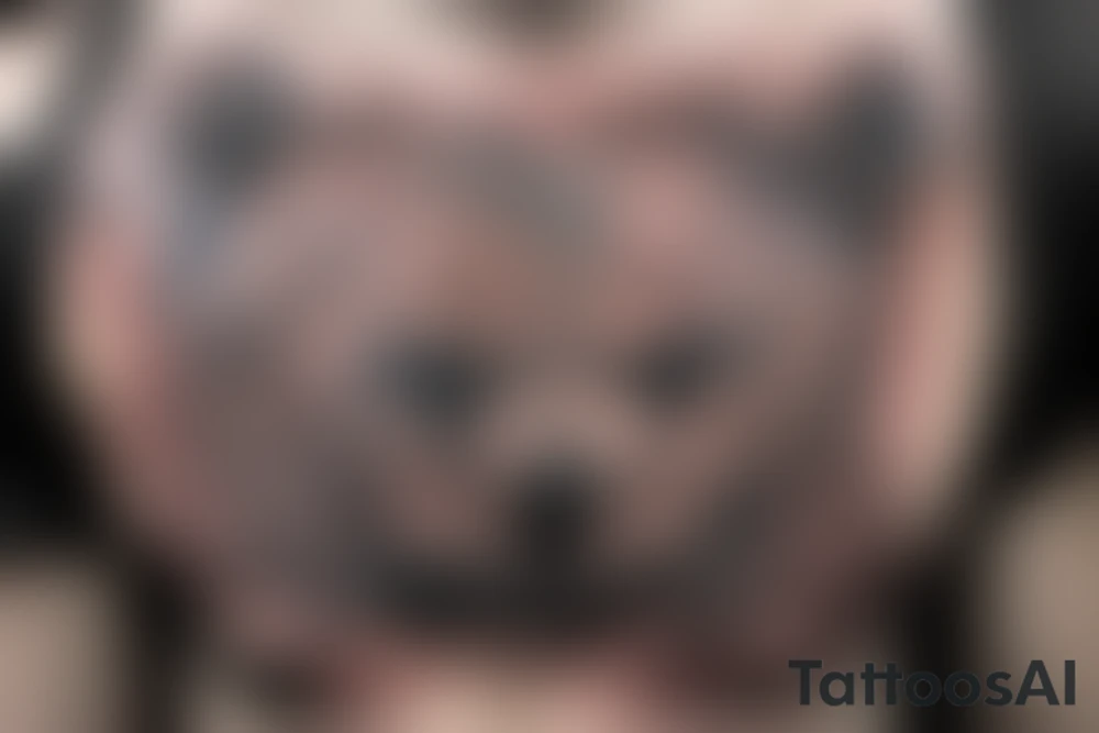 Chest tattoo bear cub tattoo idea