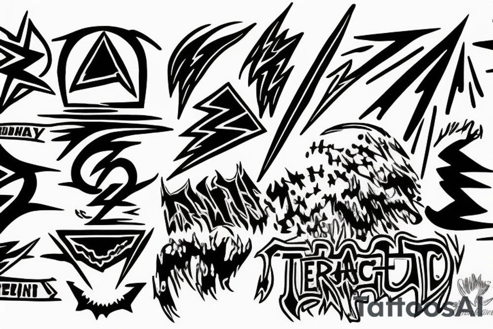 Grateful Dead lightning bolt tattoo idea