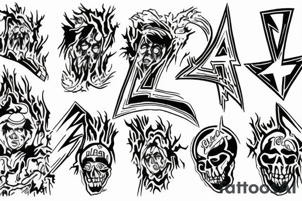 Grateful Dead lightning bolt tattoo idea
